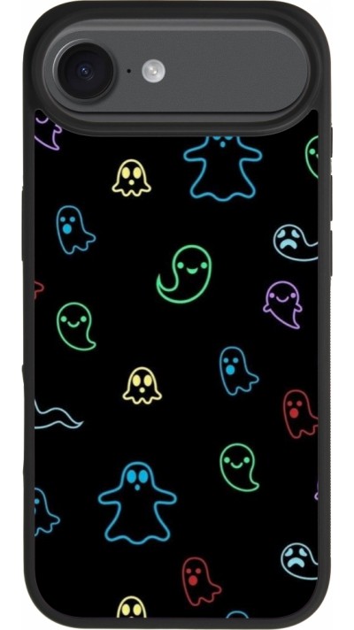 iPhone Air Case Hülle - Silikon schwarz Halloween 2024 colorful ghosts