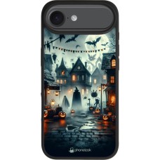 iPhone Air Case Hülle - Silikon schwarz Halloween Spukstadt