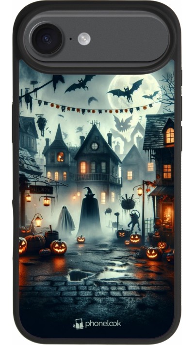 iPhone Air Case Hülle - Silikon schwarz Halloween Spukstadt