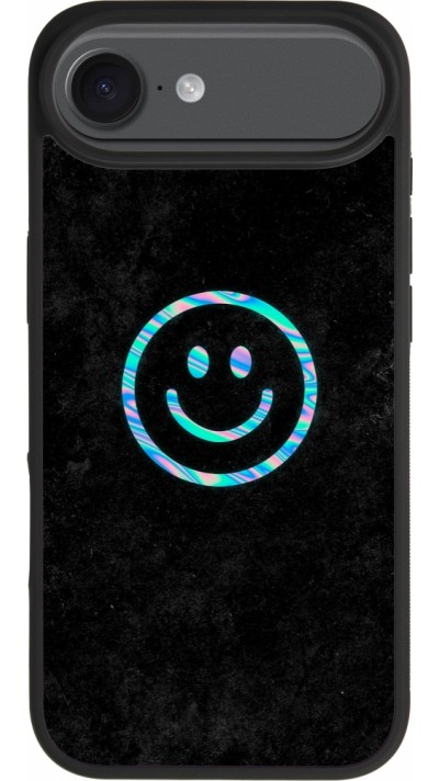 iPhone Air Case Hülle - Silikon schwarz Happy smiley irisirt