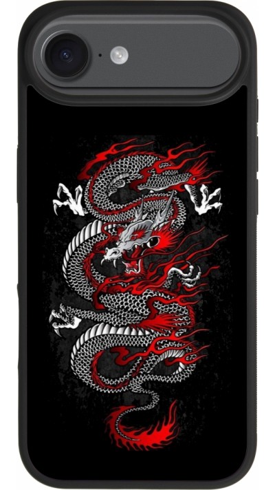 iPhone Air Case Hülle - Silikon schwarz Japanese style Dragon Tattoo Red Black