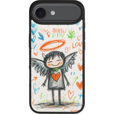 iPhone Air Case Hülle - Silikon schwarz Little Angel Sketch Love