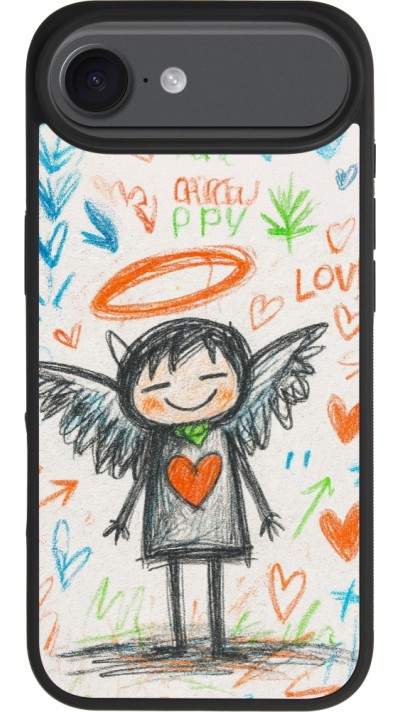 iPhone Air Case Hülle - Silikon schwarz Little Angel Sketch Love