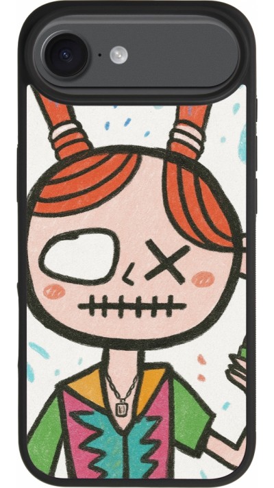 iPhone Air Case Hülle - Silikon schwarz Little Girl Sketch