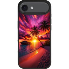 iPhone Air Case Hülle - Silikon schwarz Malediven Abenddämmerung Glückseligkeit