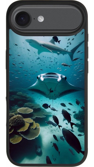 iPhone Air Case Hülle - Silikon schwarz Manta Lagune Reinigung