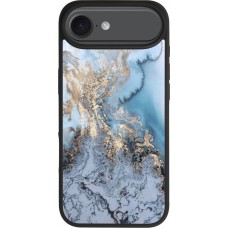iPhone Air Case Hülle - Silikon schwarz Marble 04