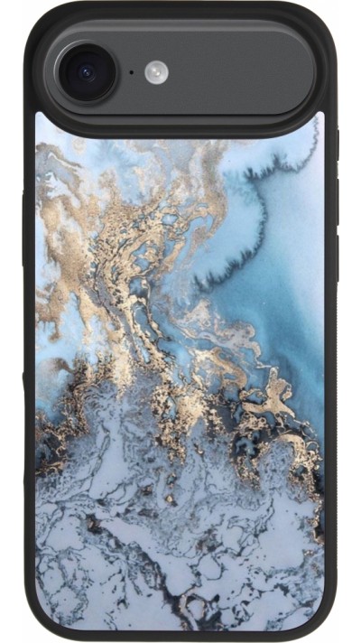 iPhone Air Case Hülle - Silikon schwarz Marble 04