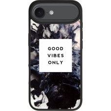 iPhone Air Case Hülle - Silikon schwarz Marble Good Vibes Only
