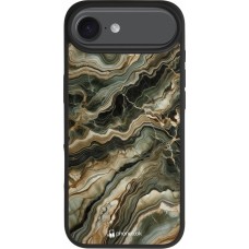 iPhone Air Case Hülle - Silikon schwarz Oliv Marmor