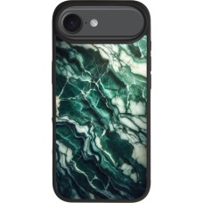iPhone Air Case Hülle - Silikon schwarz Majestätischer grüner Marmor