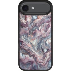 iPhone 17 Air Case Hülle - Silikon schwarz Violetter silberner Marmor