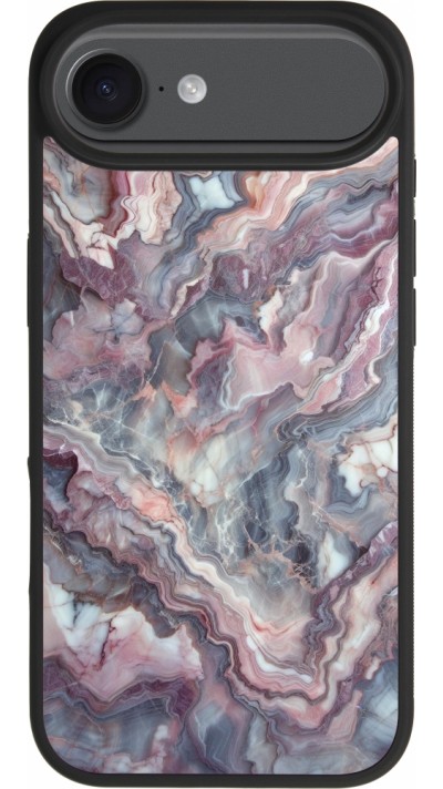 iPhone 17 Air Case Hülle - Silikon schwarz Violetter silberner Marmor
