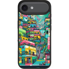 Coque iPhone Air - Silicone rigide noir Medellin Comuna 13 Art