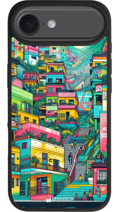 iPhone Air Case Hülle - Silikon schwarz Medellin Comuna 13 Kunst