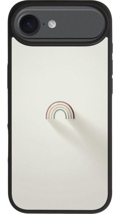 iPhone Air Case Hülle - Silikon schwarz Mini Regenbogen Minimal