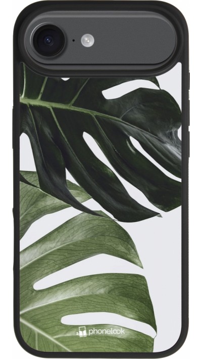 iPhone Air Case Hülle - Silikon schwarz Monstera Plant