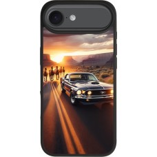 Coque iPhone Air - Silicone rigide noir Mustang 69 Grand Canyon