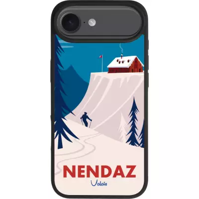 iPhone Air Case Hülle - Silikon schwarz Nendaz Cabane Ski