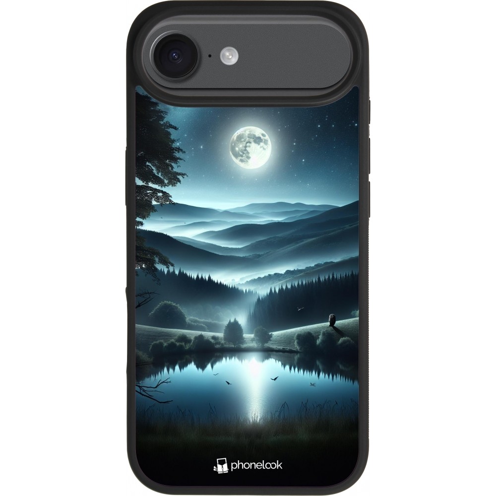 Coque iPhone Air - Silicone rigide noir Night Sky View