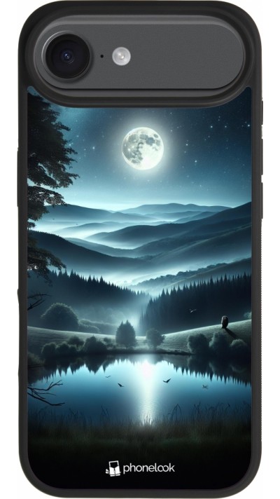 Coque iPhone Air - Silicone rigide noir Night Sky View