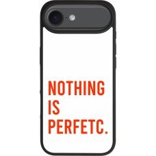 Coque iPhone Air - Silicone rigide noir Nothing is Perfetc