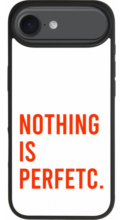 Coque iPhone Air - Silicone rigide noir Nothing is Perfetc