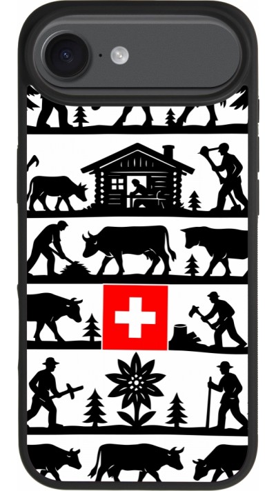 Coque iPhone Air - Silicone rigide noir Poya Suisse 1