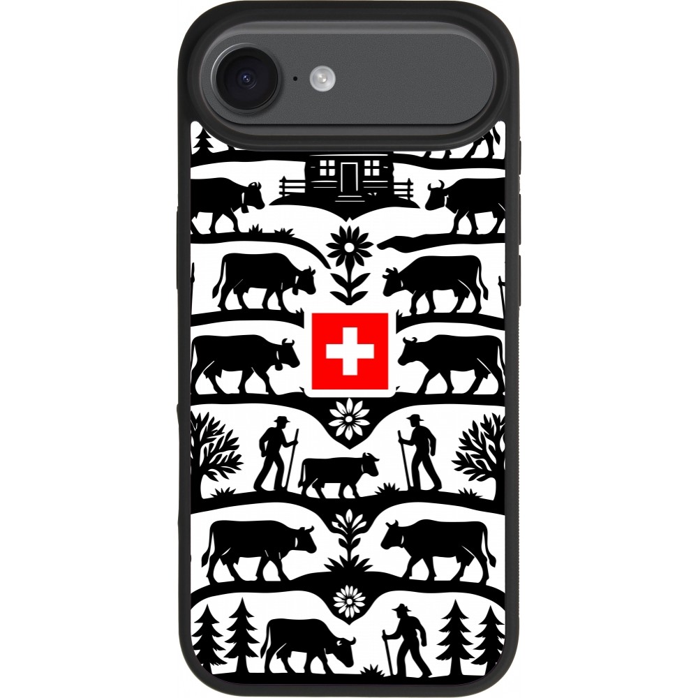 Coque iPhone Air - Silicone rigide noir Poya Suisse 3