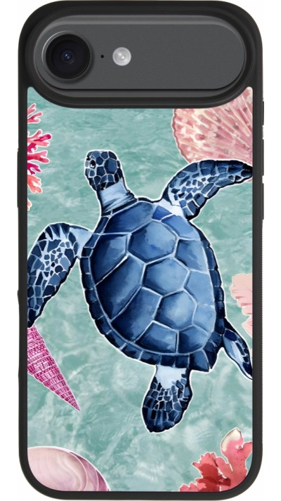 Coque iPhone Air - Silicone rigide noir Preppy Turtle Coque iPhone Air - Silicone rigide noir Preppy Turtle