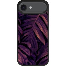 iPhone Air Case Hülle - Silikon schwarz Purple Light Leaves