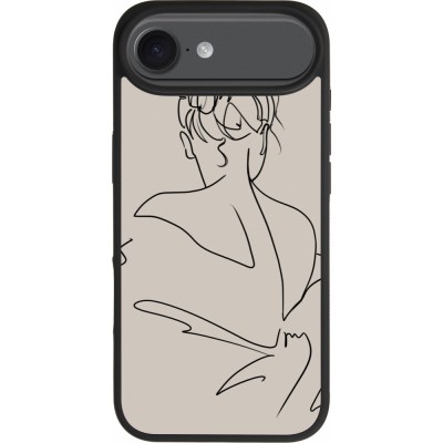 Coque iPhone Air - Silicone rigide noir Salnikova 05