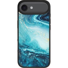 iPhone Air Case Hülle - Silikon schwarz Sea Foam Blue