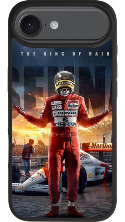 Coque iPhone Air - Silicone rigide noir Senna The King of Rain Coque iPhone Air - Silicone rigide noir Senna The King of Rain
