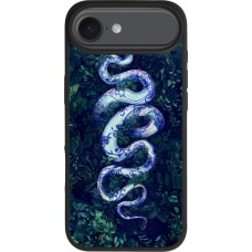 iPhone Air Case Hülle - Silikon schwarz Snake Blue Anaconda