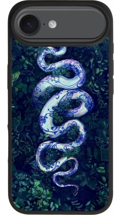 Coque iPhone Air - Silicone rigide noir Serpent Blue Anaconda Coque iPhone Air - Silicone rigide noir Serpent Blue Anaconda