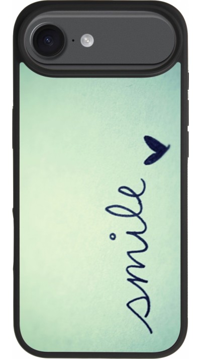 Coque iPhone Air - Silicone rigide noir Smile Coque iPhone Air - Silicone rigide noir Smile