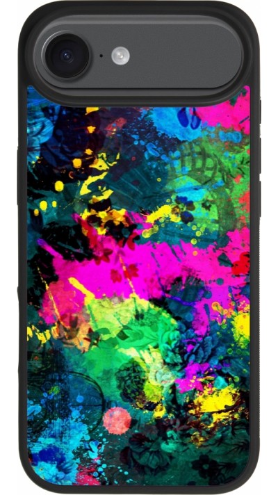 Coque iPhone Air - Silicone rigide noir Splash paint Coque iPhone Air - Silicone rigide noir Splash paint