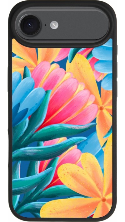 Coque iPhone Air - Silicone rigide noir Spring 23 colorful flowers Coque iPhone Air - Silicone rigide noir Spring 23 colorful flowers