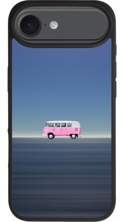 Coque iPhone Air - Silicone rigide noir Spring 23 pink bus Coque iPhone Air - Silicone rigide noir Spring 23 pink bus