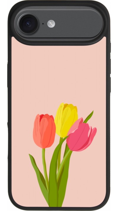 Coque iPhone Air - Silicone rigide noir Spring 23 tulip trio Coque iPhone Air - Silicone rigide noir Spring 23 tulip trio