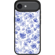 iPhone Air Case Hülle - Silikon schwarz Spring 23 watercolor blue flowers