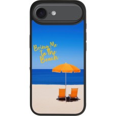 Coque iPhone Air - Silicone rigide noir Summer 2025 Bring me to the beach