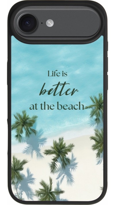 Coque iPhone Air - Silicone rigide noir Summer 2025 Life is better at the beach Coque iPhone Air - Silicone rigide noir Summer 2025 Life is better at the beach