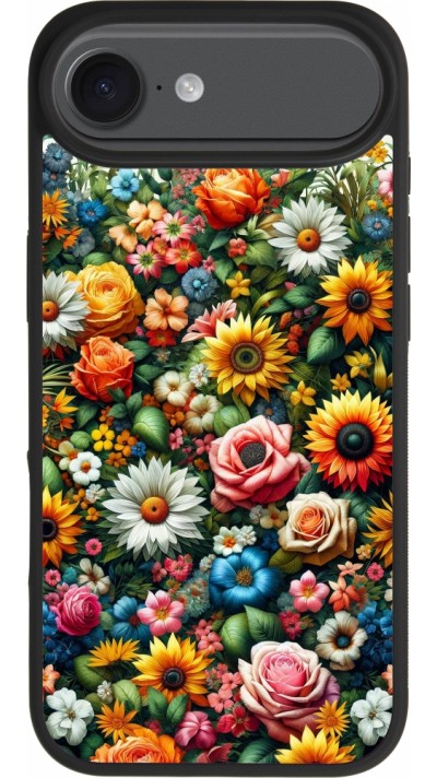 Coque iPhone Air - Silicone rigide noir Summer Floral Pattern Coque iPhone Air - Silicone rigide noir Summer Floral Pattern