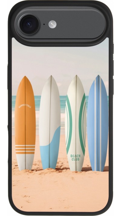 Coque iPhone Air - Silicone rigide noir Summer surfboard 2025 Coque iPhone Air - Silicone rigide noir Summer surfboard 2025