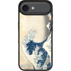 Coque iPhone Air - Silicone rigide noir Tableau art - La Grande Vague de Kanagawa - Hokusai