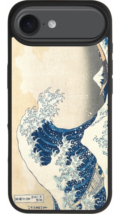 Coque iPhone Air - Silicone rigide noir Tableau art - La Grande Vague de Kanagawa - Hokusai Coque iPhone Air - Silicone rigide noir Tableau art - La Grande Vague de Kanagawa - Hokusai