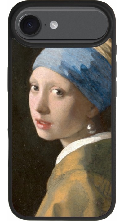 Coque iPhone Air - Silicone rigide noir Tableau art - La Jeune fille à la perle - Johannes Vermeer Coque iPhone Air - Silicone rigide noir Tableau art - La Jeune fille à la perle - Johannes Vermeer