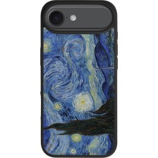 Coque iPhone Air - Silicone rigide noir Tableau art - La Nuit étoilée - Van Gogh